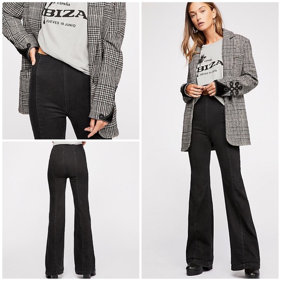 slim pull on flare jeans